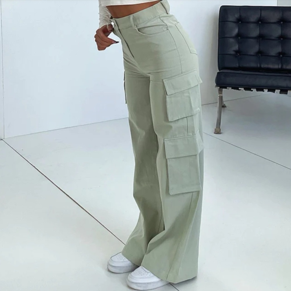 Women's Sage Green Cargo Pants